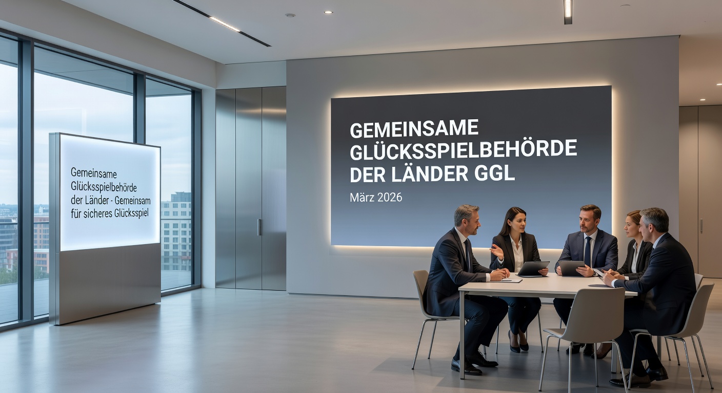 Darstellung der GGL-Kampagne mit Grafiken zu gesperrten Domains, Traffic-Rückgang und verantwortungsvollem Glücksspiel