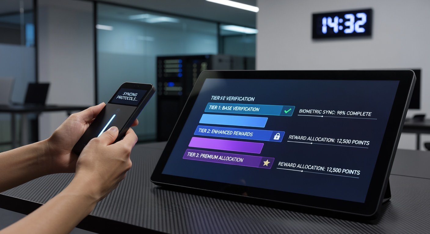 Biometrische Verifizierung und gestaffelte Belohnungen in mobilen Casino-Interfaces